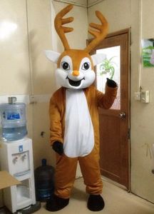 2022 Halloween Elk Mascot Traje Top Quality Cervos Tema Personagem Carnaval Adulto Tamanho Fursuit Natal Festa de Natal Vestido