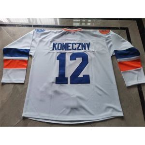 NC01 Custom Hockey Jersey Men Młodzież Kobiety Vintage Thunderbirds Nll Halifax Austin Shanks Chet Koneczny High School Size S-6xl lub dowolne nazwisko i koszulka numer