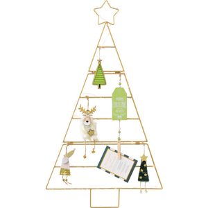 Nordic Ins Mini Gold White Christmas Tree Set Home Wall Hanging Diy Stars Xmas Dekorationer nyår Kidsrum Dekorleveranser 20113030