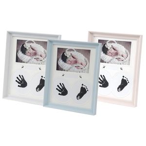 Fotavtrycksintryck Kit Baby Ink Pad Storage Memento Ink Born Po Frame Kits Baby Souvenir Drawer Inkless Handavtryck Casting 201211