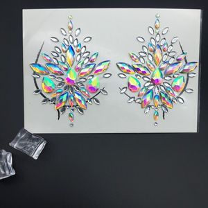 15 styles 3D Crystal Glitter Jewels Tattoo Sticker Women Fashion Chest Body Gems Gypsy Festival Adornment Party Makeup Beauty Stickers free DHL