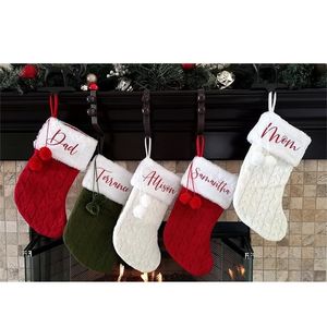 Staque de Natal personalizado Decoração de Natal Knit Stoque