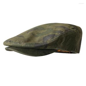 Boinas de verão masculino chapéus respiráveis ​​algodão sboy tampa gorro hombre boina chapéu de golfe feminino outono vintage camuflage tampa plana bjm74berets wend22