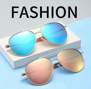 0830 designer round sunglasses hot luxury fashion high quality clear frame UV400 polarized silver lenses metal frame womens mens sun glasses chaanel Pilot Cat Eye