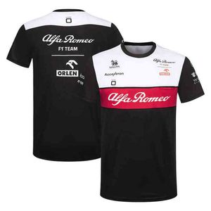 Alfa Romeo t-shirty formuła jeden zespół F1 samochód wyścigowy 3d drukuj mężczyźni kobiety moda koszulka z okrągłym dekoltem koszulki dziecięce Jersey odzież