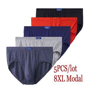 8XL-XL 5Pcs Modal Plus Size Oversize Intimo uomo Slip Slip Pantaloncini Comfort Uomo T220816