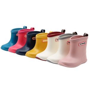 Kids Rain Boots Girls Boys boots PVC Waterproof Mid-Calf Water Shoes Soft Rubber Anti-Slippery Children Toddler 220808