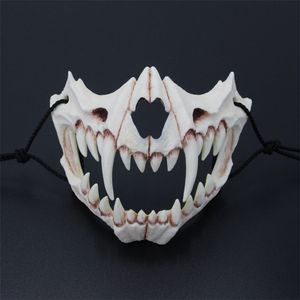 Nuovo Il giapponese Dragon God Mask Eco-friendly e maschera in resina naturale per animali a tema Party Cosplay Maschera per animali fatta a mano 200929