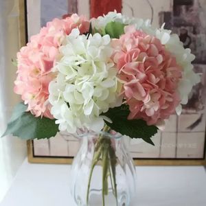 Artificial Hydrangea Flower Head Fake Silk Single Real Touch Hydrangeas 8 Colors for Wedding Centerpieces Home Party Decorative Flowers BES121