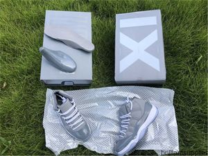 11 Cool Grey Medium White Prawdziwe męskie buty sportowe z włókna węglowego Sportowe trampki z oryginalnym 378037-001