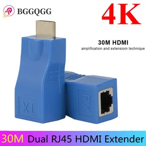 BGGQGG K HDMI kompatibel förlängningsförlängning upp till m över CAT5E UTP LAN Ethernet Cable RJ45 Ports LAN NetworkFree Leverans