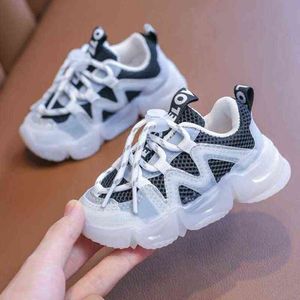 2020 Autumn New Children Casual Running Shoes Boys Girls Sport Shoes Fashionblock Trend Breattable Non-Slip Kids Sneakers G220527