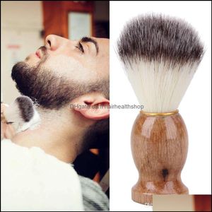 Makeup Brushes Tools Accessories Health Beauty Badger Hair Mens Shaving Brush Barber Salon Men Facial Beard Cleanin Dh5Wd