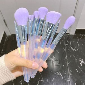 Makeup Brushes Profession Set Moonlight Purple Cosmestic Brushes Foundation Powder Blush Fiber Beauty Pens Make Up Tool