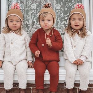 Kläder set baby flicka kläder set fv märke höst vinter född tröja spädbarn kläder pojke övergripande kostym ropa de bebeclothing