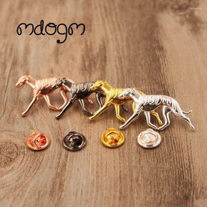 Pins Brooches Mdogm 2022 Whippet Dog Animal и костюм Симпатичный смешной металлический маленький отец Знаки модного подарка для мужчин B064 Kirk22