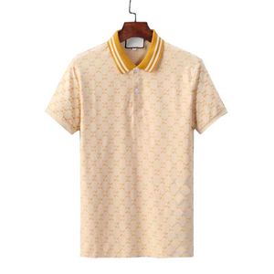 2023 Projektant mody Casual Męski Polo T-shirt węża kwiat haft haftowa męska koszula polo High Street Fashion Polo Shirt Mężczyźni