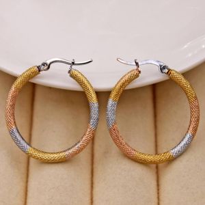 Hoop Huggie Fashion Copper Large Dye Earrings for Women's Gold Plated Women Jewelry Accessories Wedding Gifthoop Kirs22