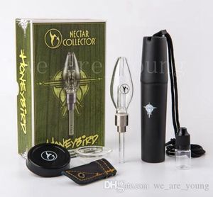 Honeybird Nectar Collector Kits Smoking with Titanium Ceramic Quartz Tip Mini Glass Pipe Oil Rig Dab Bong heat Straw vaporizer