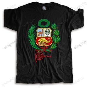 Homens marca t-shirt preto o-pescoço fahsion camiseta homem roupas masculinas brasão de braços do peru homme alta qualidade casual camiseta 220620