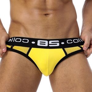 BS New Sexy Underwear Men Briefs Cuecas Bikini Slip Homme Underpants Brief Bolsa Bolsa Gay Mesh Man Jockstrap BS107 T200517