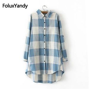 Mulheres algodão e blusas de linho de manga longa plus size 3xl Casual casual camisa de blusa longa kkfy2263oil 210401