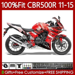 OEM Fairings Kit for Honda CBR 500 R CC 500R RR 2011 2012 2013 2015 2015 2015 2015 2015 2015 2015 CBR500RR RED CBR500 RR 11-15 CBR500R 11 12 13 14 15射出成形型ボディワーク