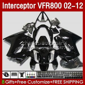 Honda Interceptor VFR800 VFR 800 RR CC 800RR 02-12 Bodys 129no.20 800cc VFR800RR Parlak Siyah 02 03 04 05 06 07 VFR-800 2002 2008 2009 2010 2011 2012 PERAKTİK