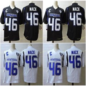 Thr NCAA Buffalo Bulls #46 Khalil Mack Kolej Futbol Forması Beyaz Siyah Dikişli Erkek Gençlik Formaları S-3XL En İyi Kalite