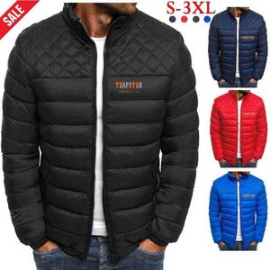 TRAPSTAR Mens Jaqueta Parka Winter Harm Coat Men Stand Collar Puffer Jaqueta Solid Solid Plus Tamanho O sobretudo zíper de rua casual Jac Y220803