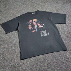 Men's T-Shirts Speed Hunters Printed Women Men T Shirts Tees Hiphop Streetwear Oversized Cotton Shirt Summer StyleMen's