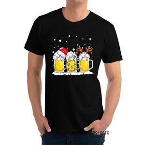 Christmas Beer Graphic T-Shirts Hiphop Harajuku Camisas Santa Xmas Tshirt For Men Eesthetic Shirt 220509