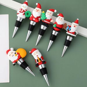 UPS Alloy Wine Red Stopper Christmas Creative Party Favor Santa Claus Butelka Stopper