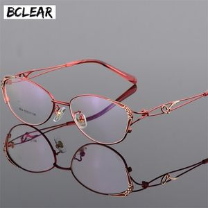 Wholesale colorful eye glass frames resale online - BCLEAR High Quality Popular Women Eyeglasses Full Frame Eye Glass Female Optical Glasses Frames Colorful Fashion Spectacle Frame T200428