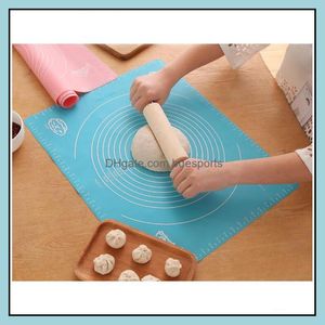 Baking Pastry Tools Bakeware Kitchen Dining Bar Home Garden Wholesale Sile Tool Mat Pad Rolling Cake Cooking Fondant Sheet Cookware Kitch