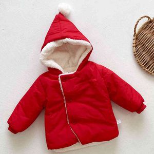 Newborn Baby Girl Clothes Cute Hoodie Cotton Quilted Jacket Outerwear For 1 2 Year Baby Birthday Clothes Girls Boys outfits Jacket J220718