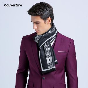 Litera luksusowa marka Business Mens Scarf Silk Cashmere Shawl Dobra jakość zimowe ciepłe szaliki mężczyźni 180 30 cm