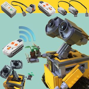Tuğla Duvarlar toptan satış-Yeni Motorlu RC Güç Robot Duvar E Fikir Teknik Figürleri Model Yapı Baba Tuğlaları Diy Boy Oyuncak Çocuk Doğum Günü