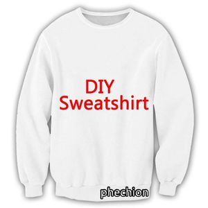 phechion Men Women 3D Printed DIY Casual Sweatshirt Fashion Streetwear Men Loose Sporting D01 220704
