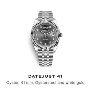 REASX UXURY 시계 날짜 GMT 손목 시계 Dayjust Luxury Watches Business Classic Diamond 41mm 자동 인간 기계 스테인레스 스틸