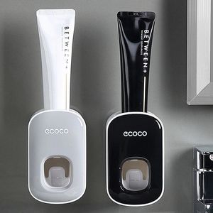 Sublimation Holders Bathroom Accessories Set Automatic Toothpastes Dispenser Toothpaste Squeezers Wall Mount Holder Toothbrush Squeezer Holder Rack