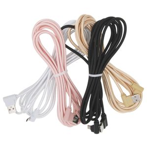 1M 2M 3M 90 graders mikro USB -typ C -kabel Snabbladdningsdata Synkroniseringskablar för Samsung Xiaomi Huawei Android Wire 25cm