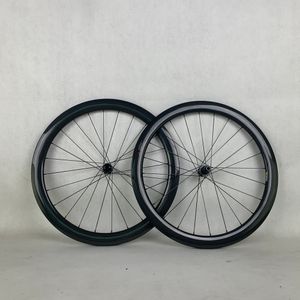 Ruote bici da strada/ghiaia a disco lucido 12 velocità 3K fibra di carbonio T800 25 mm di larghezza 50 mm di profondità con mozzo DT350 corpo cassetta XDR