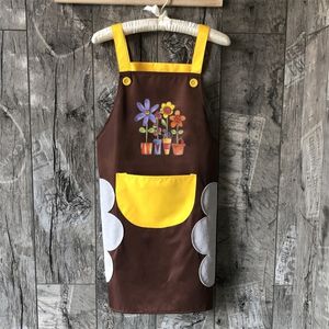 Apron Sleeveless Wipe Hand Towel Waterproof and Oil-proof Gardening Pet Shop Florist Overalls Men and Women Work Clothes Gowns 201007