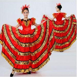 Stage Wear Flamenco Dress Spain Dance Skirts Flamengo 2022 Belly Costumes Bullfighting Ballroom Performance SL1460