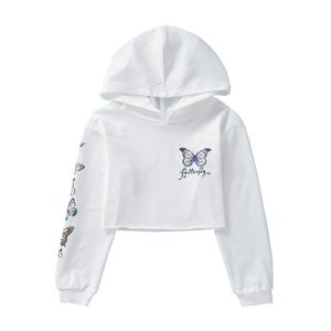 Hoodies & Sweatshirts Hip Hop Girls Clothing Kids Hooded Sweatshirt Cotton Long 220824