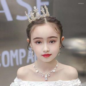 Hårklipp Barrettes Guld och silver koreansk version Small Crown Tiara Princess Children Show Girl Birthday Party Round Half22