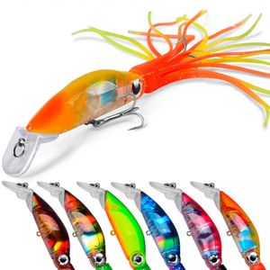 6 colori 17,5 cm 19 g ami da pesca simulazione calamari esche da pesca kit esche occhi olografici 3D pesci d'acqua salata esche stabili e allettanti K1646