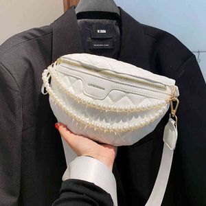Solid Color Chain Small Fanny Packs For Women summer Fashion Waist Female Phone Purses Ladies Chest Bags 220530