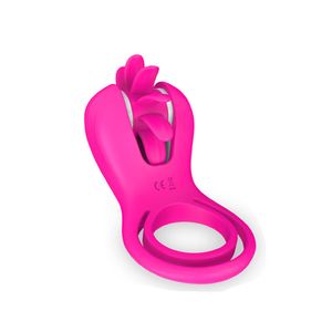 Penishässer Massagebaste Sexspielzeug 9 Vibrationsmodi Vibrationsring Silikon Männlicher Vibrator